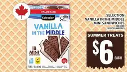 Food Basics SELECTION VANILLA IN THE MIDDLE MINI SANDWICHES offer