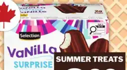 Food Basics SELECTION FOREVER FUDGE OR VANILLA SURPRISE ICE BARS offer