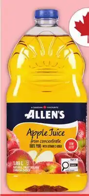 Food Basics ALLEN'S APPLE JUICE offer