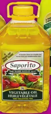 Food Basics SAPORITO VEGETABLE, CANOLA, SUNFLOWER OR CORN OIL offer