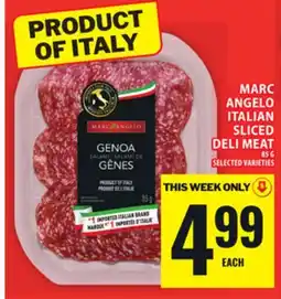 Food Basics MARC ANGELO ITALIAN SLICED DELI MEAT offer
