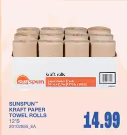 Wholesale Club KRAFT PAPER TOWEL ROLLS, 12'S offer
