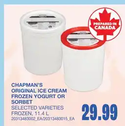 Wholesale Club ORIGINAL ICE CREAM FROZEN YOGURT OR SORBET offer