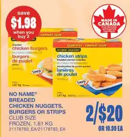 Wholesale Club BREADED CHICKEN NUGGETS, BURGERS OR STRIPS offer