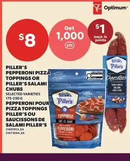 Valu-mart PEPPERONI POUR PIZZA TOPPINGS PILLER'S OU SAUCISSONS DE SALAMI PILLER'S offer