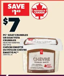 Valu-mart CHÈVRE ÉMIETTÉ OU FÉTA DE CHÈVRE ÉMIETTÉ PC, 165/175G offer