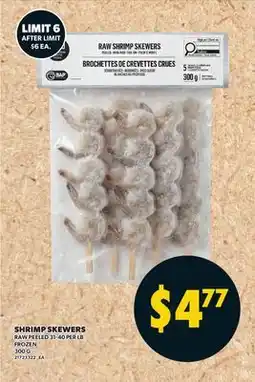 Valu-mart SHRIMP SKEWERS, 31-40 PER LB offer