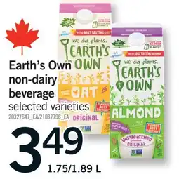 Fortinos EARTH'S OWN NON-DAIRY BEVERAGE, 1.75/1 offer