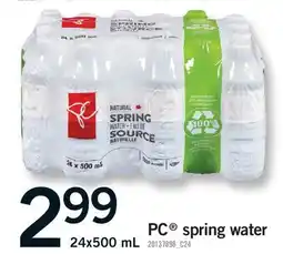 Fortinos PC SPRING WATER offer