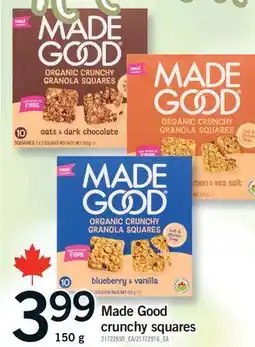 Fortinos MADE GOOD CRUNCHY SQUARES offer