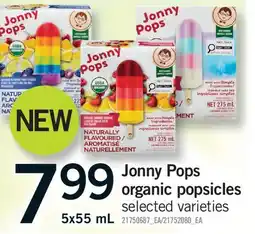 Fortinos JONNY POPS ORGANIC POPSICLES offer