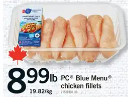 Fortinos PC BLUE MENU CHICKEN FILLETS offer