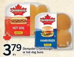 Fortinos DEMPSTER'S HAMBURGER OR HOT DOG BUNS, 8'S offer