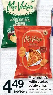 Fortinos MISS VICKIE'S KETTLE COOKED POTATO CHIPS, 190/200 G offer