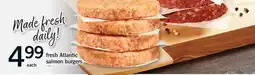 Fortinos FRESH ATLANTIC SALMON BURGERS offer