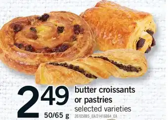 Fortinos BUTTER CROISSANTS OR PASTRIES, 50/65 G offer