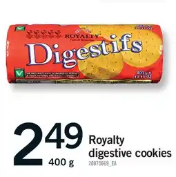 Fortinos ROYALTY DIGESTIVE COOKIES offer