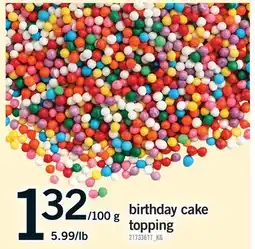 Fortinos BIRTHDAY CAKE TOPPING offer