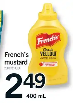 Fortinos FRENCH'S MUSTARD offer