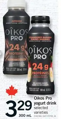 Fortinos OIKOS PRO YOGURT DRINK offer
