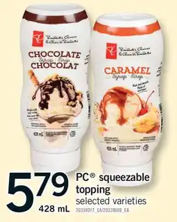 Fortinos PC SQUEEZABLE TOPPING offer