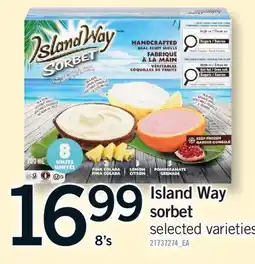 Fortinos ISLAND WAY SORBET, 8'S offer