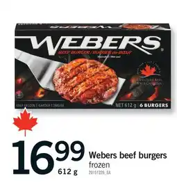 Fortinos WEBERS BEEF BURGERS offer