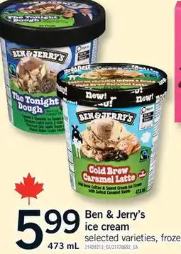 Fortinos BEN & JERRY'S ICE CREAM offer