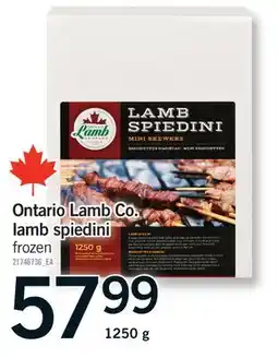 Fortinos ONTARIO LAMB CO. LAMB SPIEDINI offer