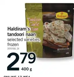 Fortinos HALDIRAM'S TANDOORI NAAN offer