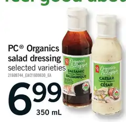 Fortinos PC ORGANICS SALAD DRESSING offer