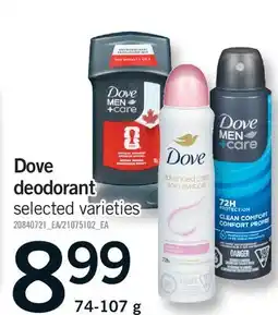 Fortinos DOVE DEODORANT offer