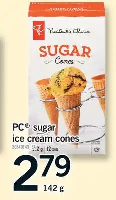 Fortinos PC SUGAR ICE CREAM CONES 12 CONES offer