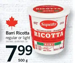 Fortinos BARRI RICOTTA offer