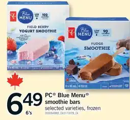 Fortinos PC BLUE MENU SMOOTHIE BARS, 6'S offer