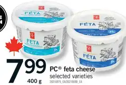Fortinos PC FETA CHEESE offer