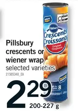 Fortinos PILLSBURY CRESCENTS OR WIENER WRAP offer