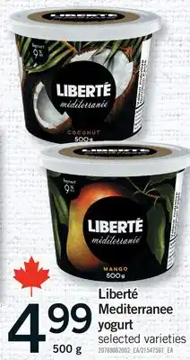 Fortinos LIBERTÉ MEDITERRANÉE YOGURT offer