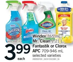 Fortinos WINDEX, 765 ML, MR. CLEAN, 1.21 L FANTASTIK OR CLOROX APC offer