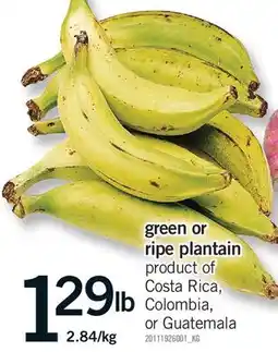 Fortinos GREEN OR RIPE PLANTAIN offer