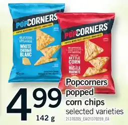 Fortinos POPCORNERS POPPED CORN CHIPS offer