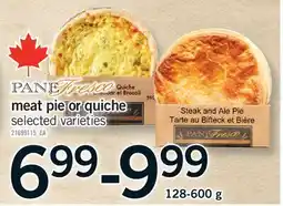 Fortinos PANE FRESCO MEAT PIE OR QUICHE offer