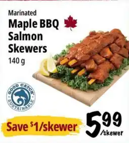 Farm Boy Marinated Maple BBQ Salmon Skewers offer