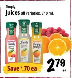 Farm Boy Simply Juices offer