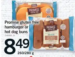 Fortinos PROMISE GLUTEN FREE HAMBURGER OR HOT DOG BUNS, 260/280 G offer