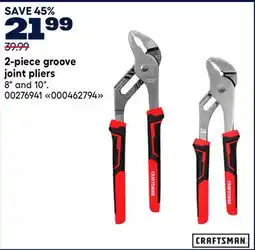 RONA CRAFTSMAN 2-piece groove joint pliers offer