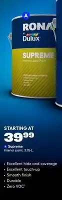RONA Supreme offer