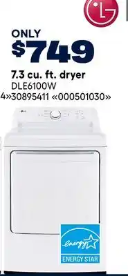 RONA LG 7.3 cu. ft. dryer offer