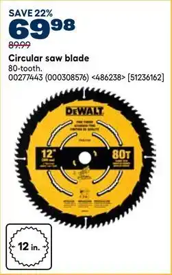 RONA DEWALT Circular saw blade offer