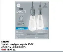 RONA GE and FEIT ST19 LED bulbs, 2-pack, daylight, equals 60-W offer